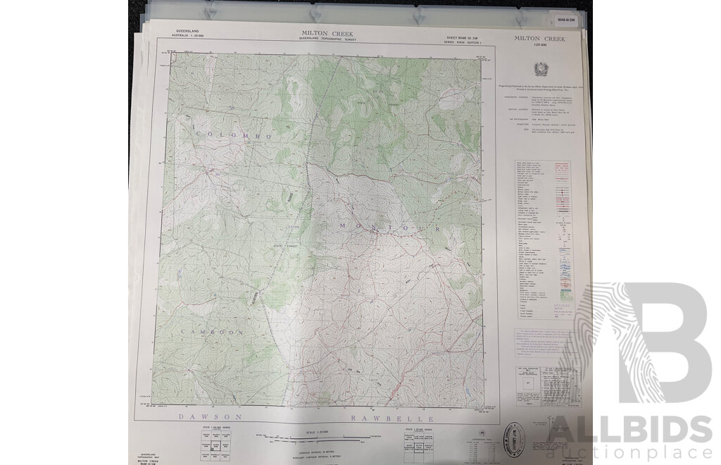 Collection of Australian Maps Published by the Survey Office. Department of Lands. Brisbane - Lot of 13