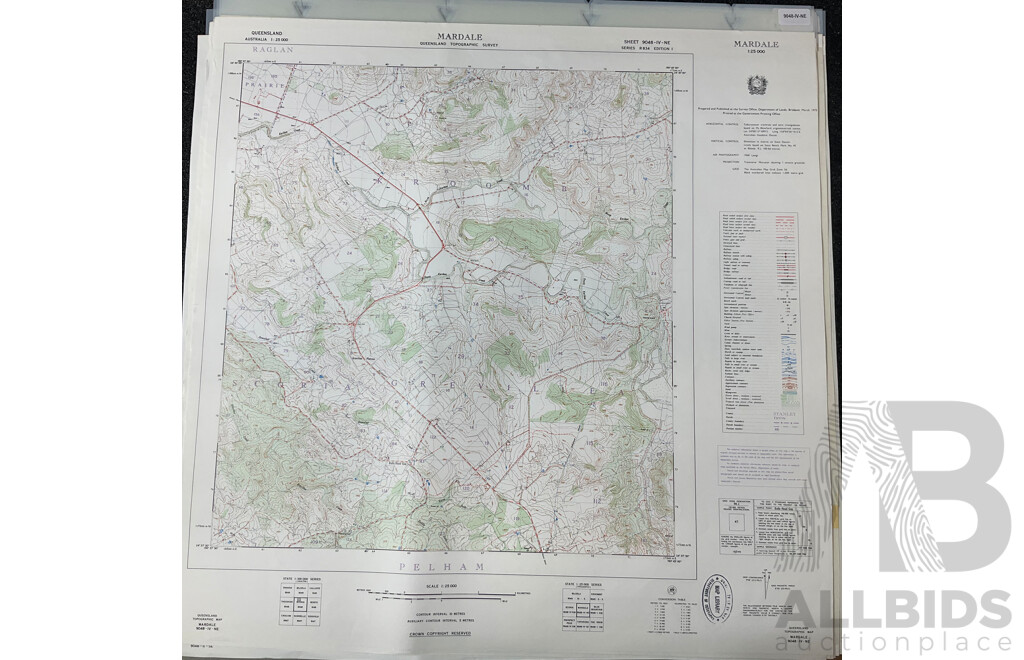 Collection of Australian Maps Published by the Survey Office. Department of Lands. Brisbane - Lot of 13