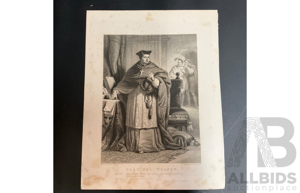 19th Century Prints of Engravings on Paper, Illustration From Shakespeare's Works  - Total in 28 Pages