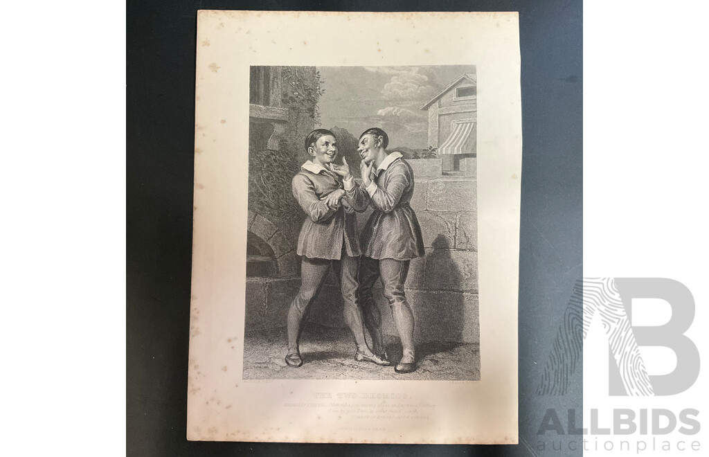 19th Century Prints of Engravings on Paper, Illustration From Shakespeare's Works  - Total in 28 Pages