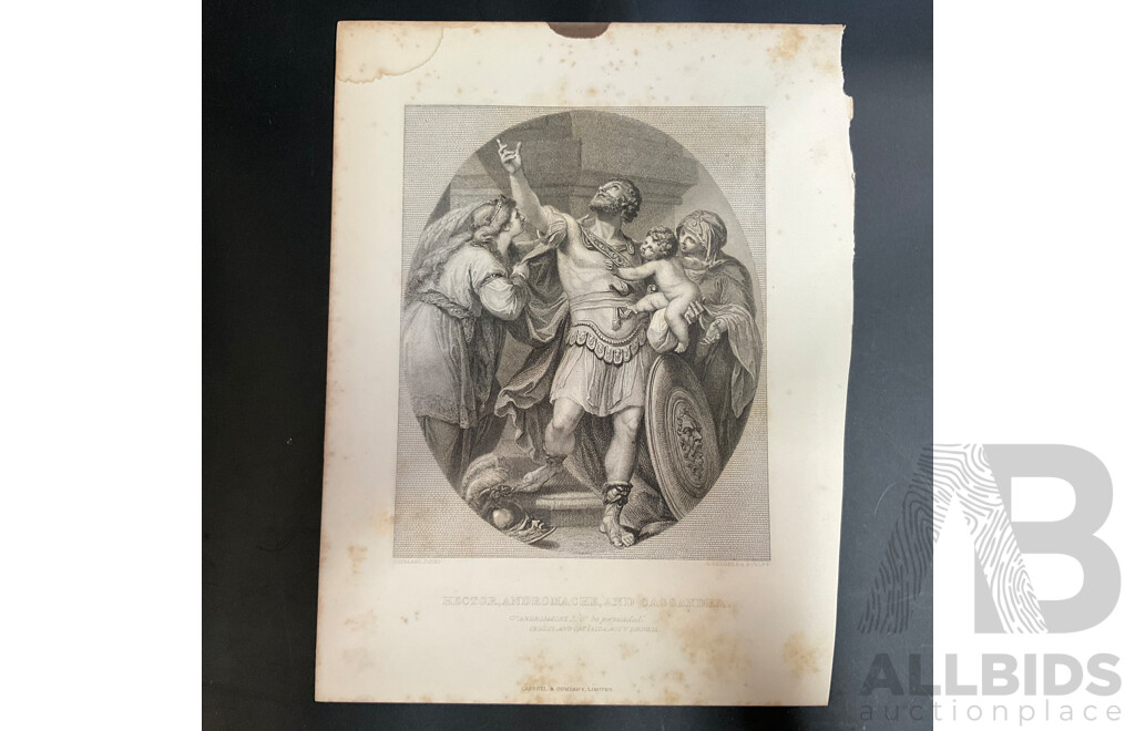 19th Century Prints of Engravings on Paper, Illustration From Shakespeare's Works  - Total in 28 Pages