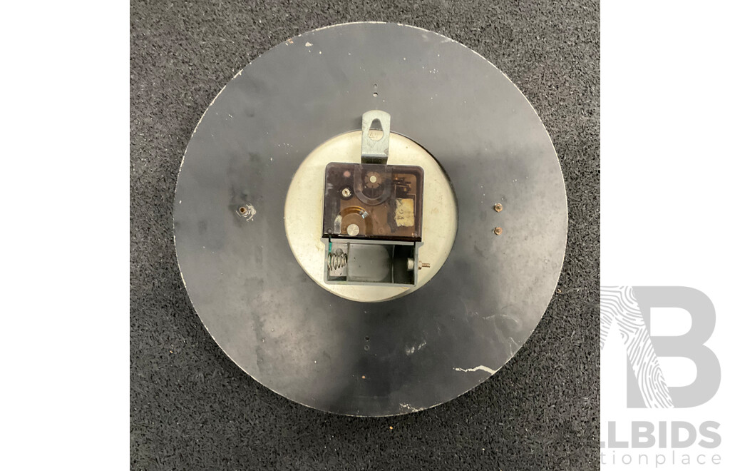 Collection of Glass Tableware, Including Amber Glass Sunflower Bowl and ASTRA Electric Wall Clock