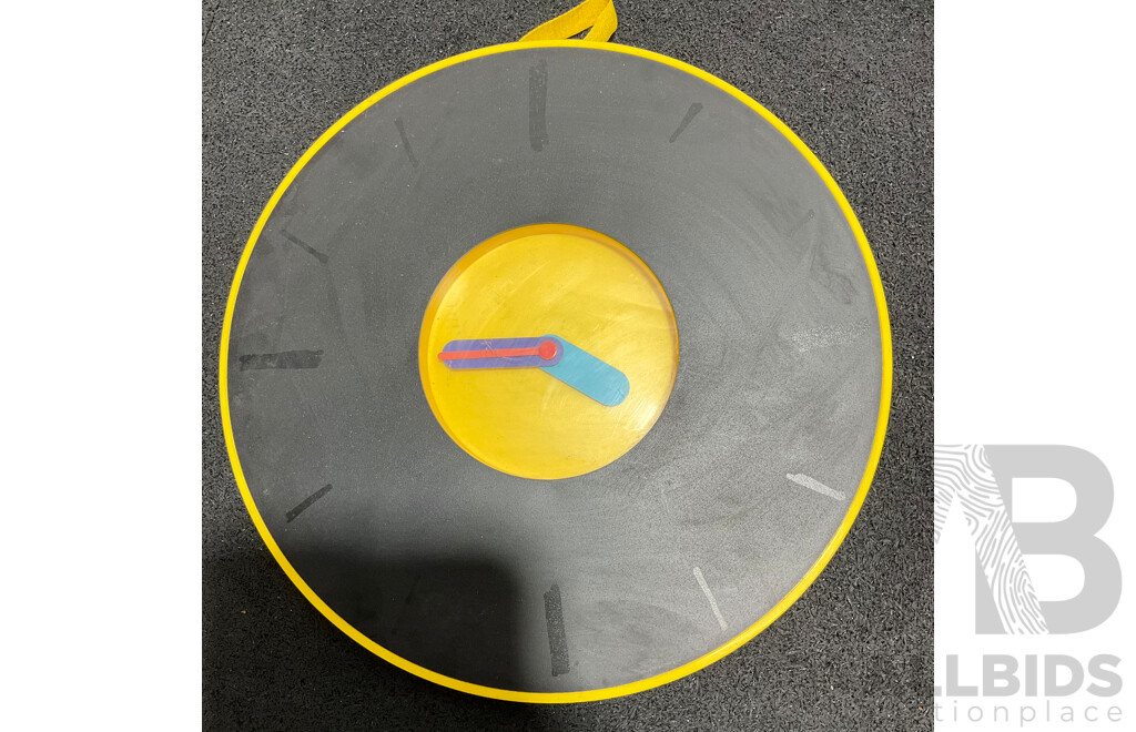 Collection of Vintage Picnic Ware, Ikea Clock, Large Wicker-wrapped Glass Demijohn Bottle and Set of Kitchen Canisters