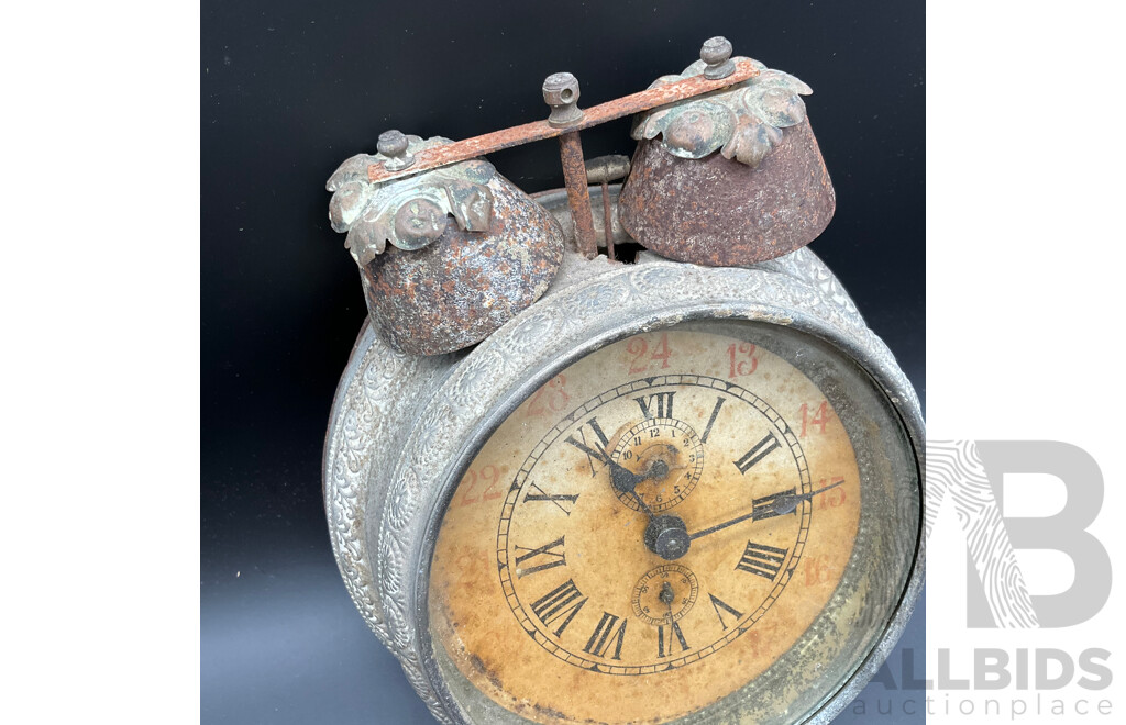 Metal and Glass Alarm Clock