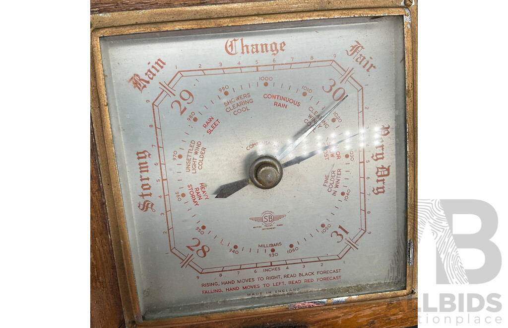Two Vintage Aneroid Barometers