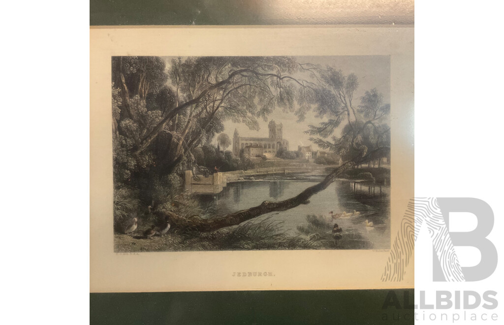 Antique Framed Print Jedburgh by W. Richardson