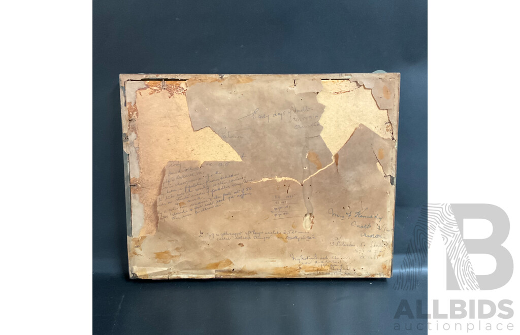 1879 Antique Framed Painting Watercolour on Paper , Street View by J.F Paterson