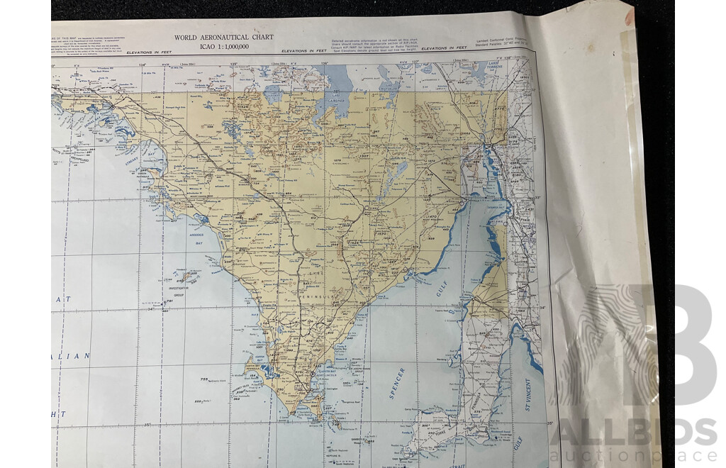 Vintage Collection Australia Port Augusta Map &  Australia Esperance Map & Newcastle Water  - Lot of 3
