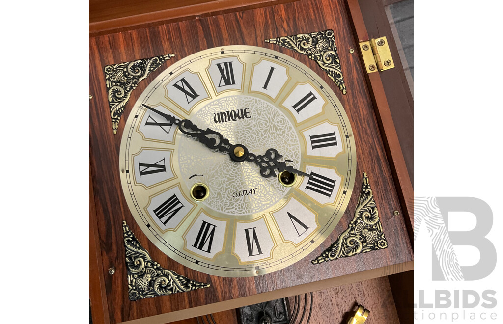 UNIQUE 31 Day Pendulum Strike Wall Clock and 30 Day Pendulum Wall Clock