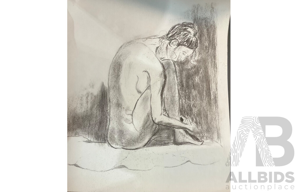 Practice Pieces: Life Drawings, Nude Figures & Abstract Paintings