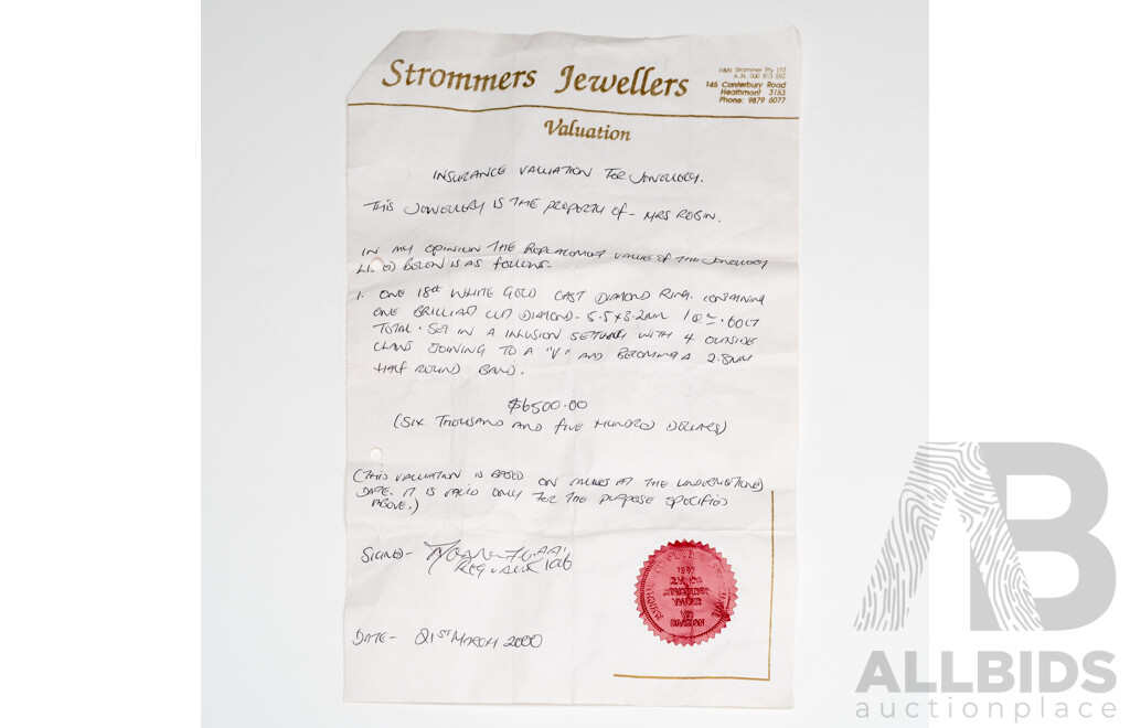 18ct Vintage Diamond Solitaire Engagement Ring, Est TDW 0.48ct, Size R, 3.10 Grams