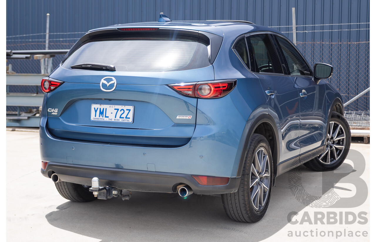 4/2018 Mazda CX-5 GT AWD KF MY17.5 4D Wagon Eternal Blue Turbo Diesel 2.2L