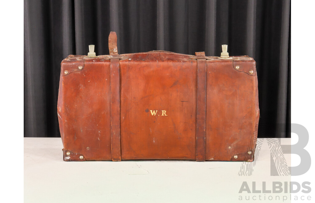 Small Vintage Leather Suitcase by Wisecraft