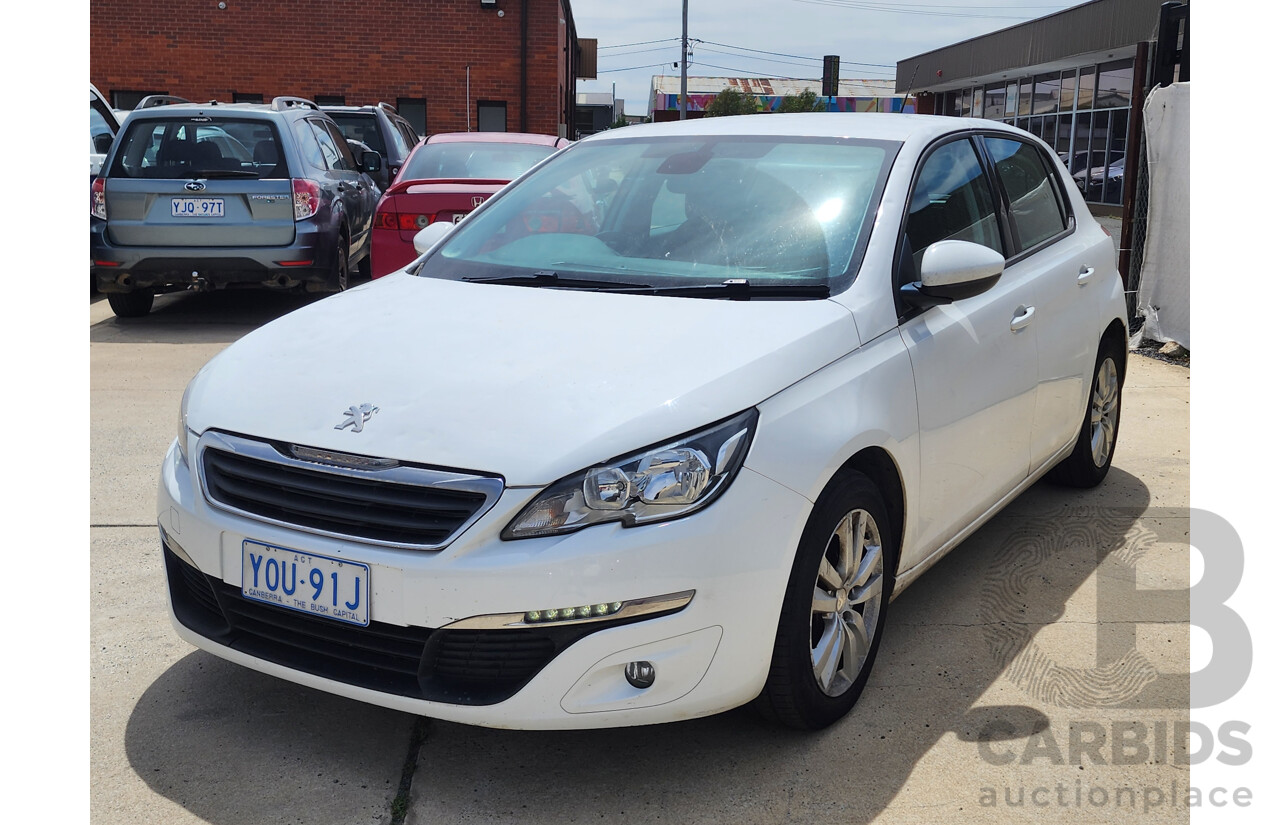 1/2016 Peugeot 308 Active T9 5d Hatchback White 1.2L