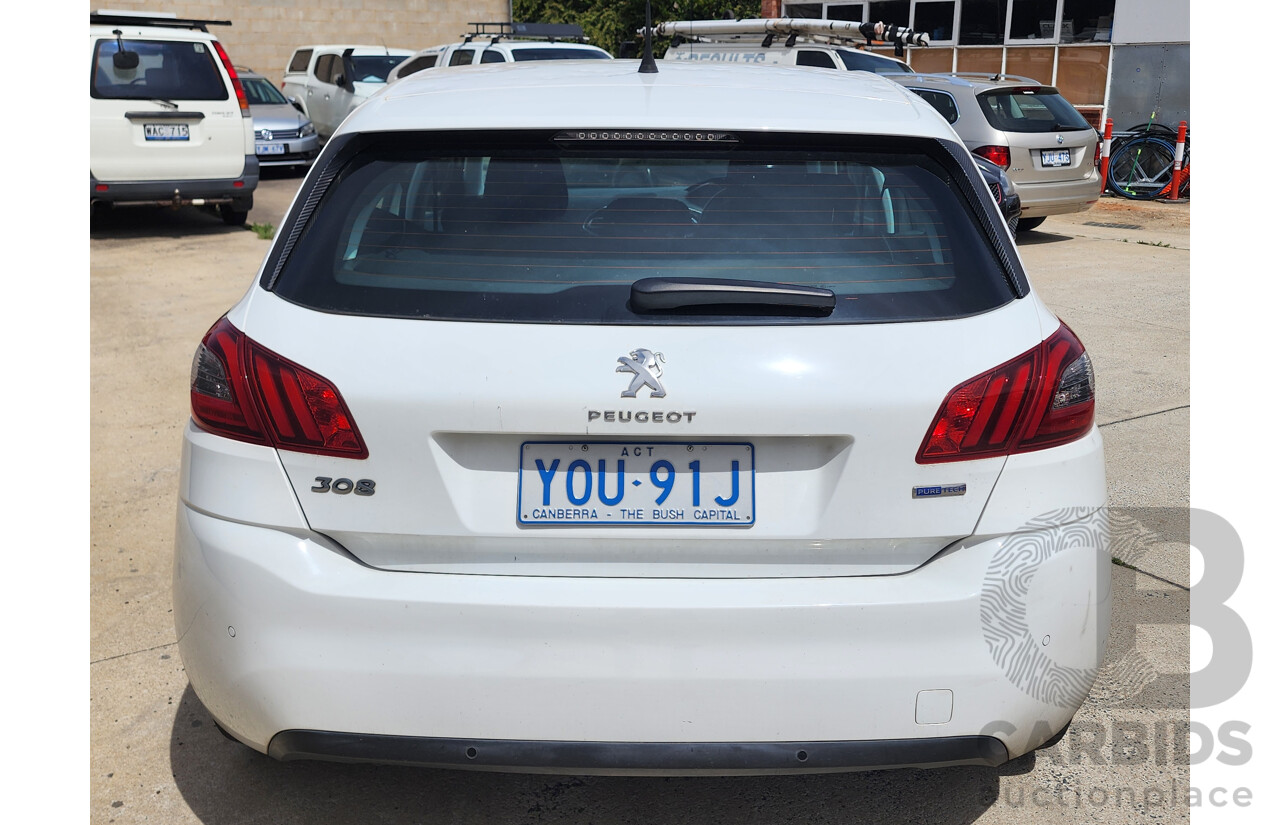 1/2016 Peugeot 308 Active T9 5d Hatchback White 1.2L