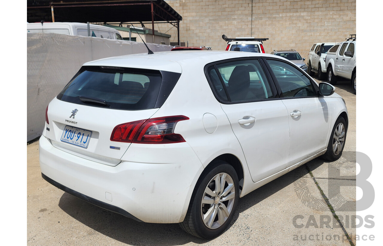 1/2016 Peugeot 308 Active T9 5d Hatchback White 1.2L