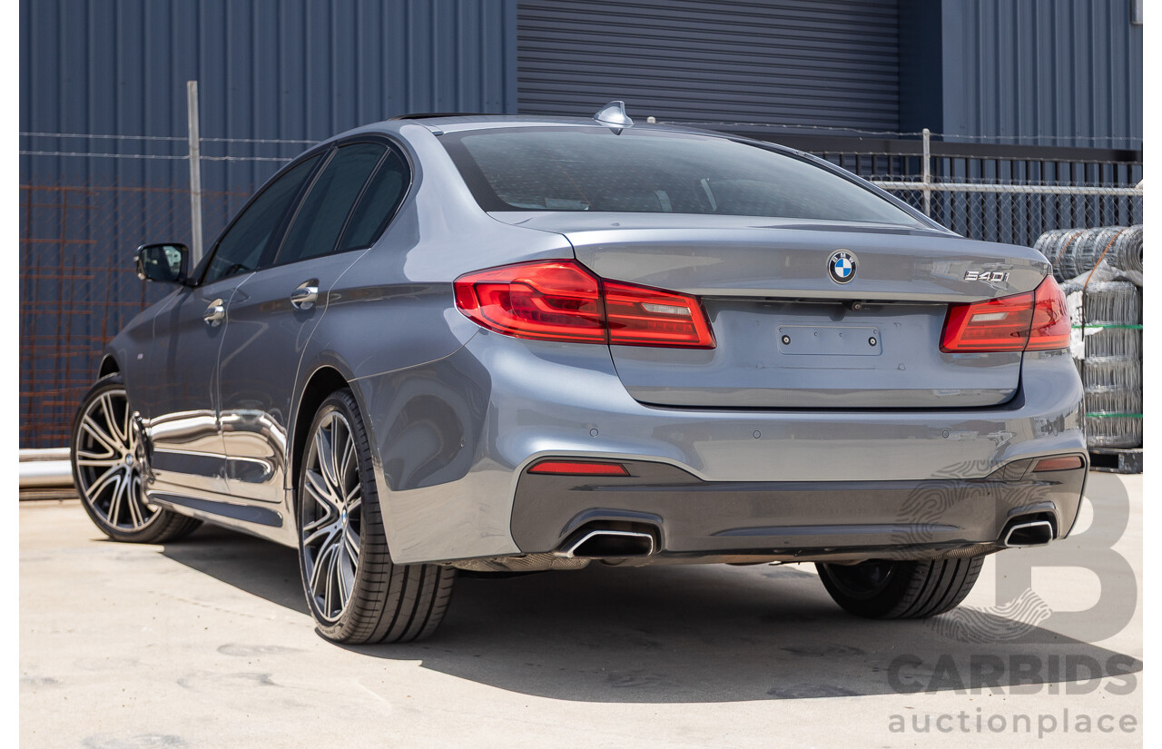 8/2017 BMW 540i M-Sport G30 MY18 4D Sedan Bluestone Metallic Tubro 3.0L