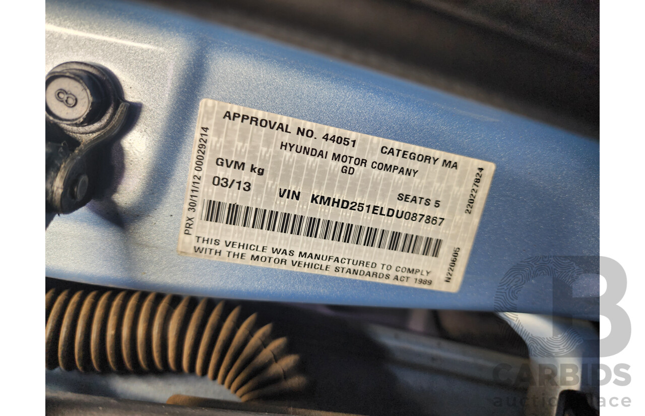 3/2013 Hyundai i30 Active GD 5d Hatchback Blue 1.8L