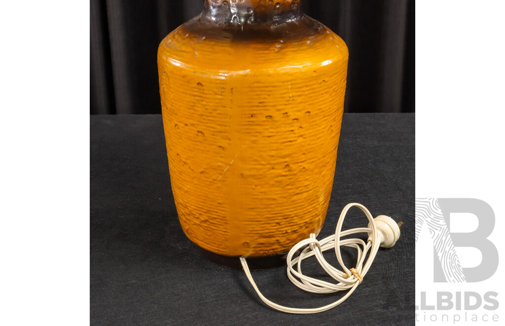 Glazed Vintage Ceramic Table Lamp