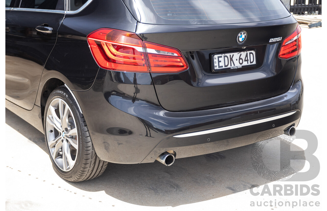 6/2015 BMW 225i Active Tourer Sport Line FWD F45 4D Wagon Black Sapphire Metallic Turbo 2.0L