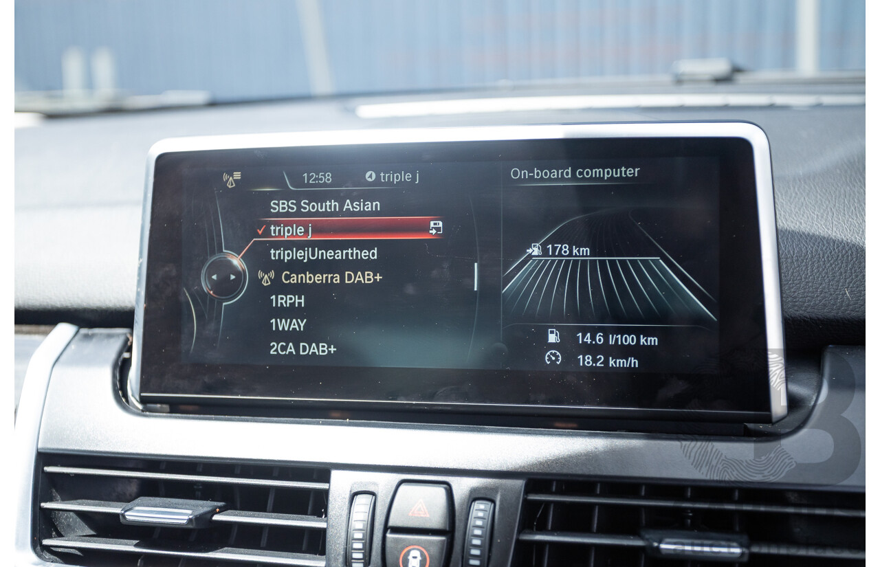 6/2015 BMW 225i Active Tourer Sport Line FWD F45 4D Wagon Black Sapphire Metallic Turbo 2.0L