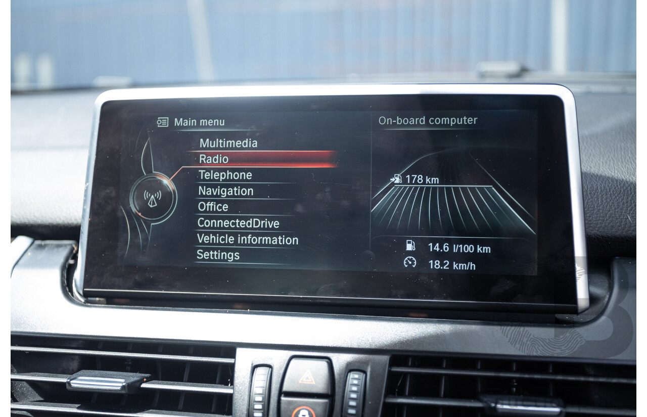 6/2015 BMW 225i Active Tourer Sport Line FWD F45 4D Wagon Black Sapphire Metallic Turbo 2.0L