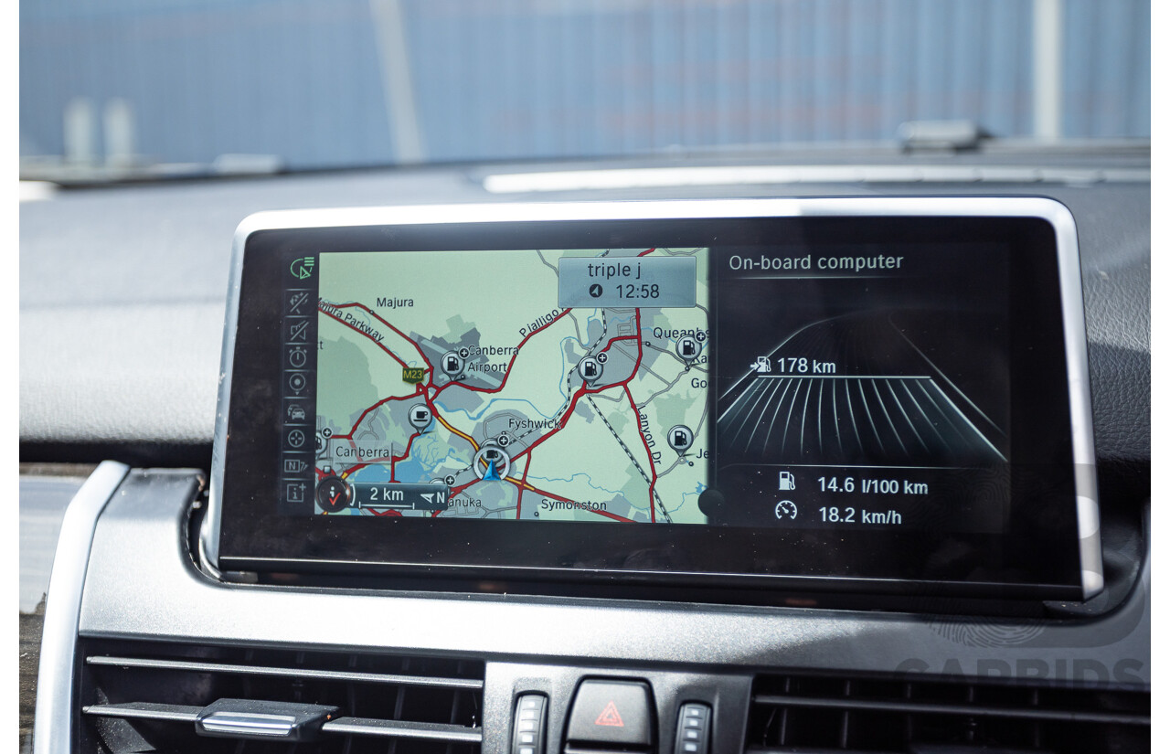 6/2015 BMW 225i Active Tourer Sport Line FWD F45 4D Wagon Black Sapphire Metallic Turbo 2.0L