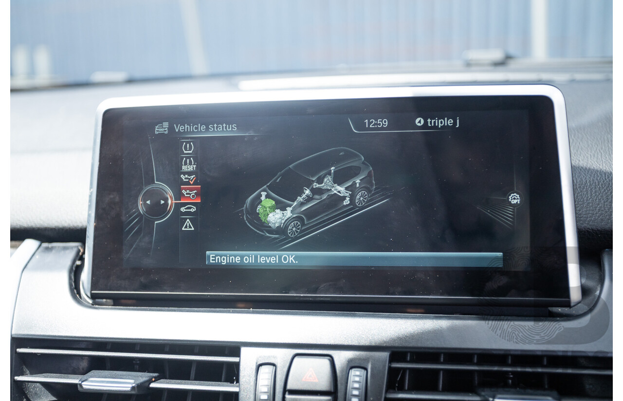 6/2015 BMW 225i Active Tourer Sport Line FWD F45 4D Wagon Black Sapphire Metallic Turbo 2.0L