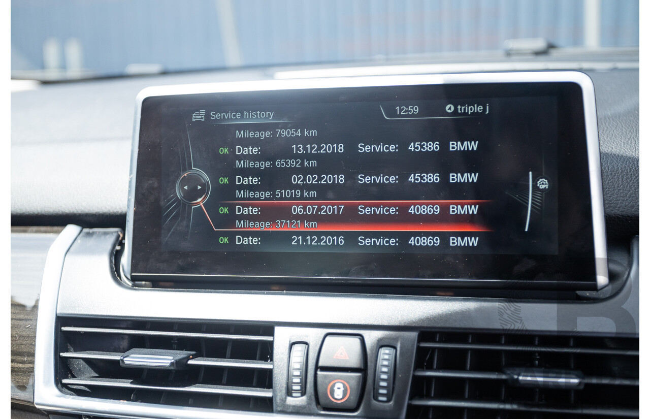 6/2015 BMW 225i Active Tourer Sport Line FWD F45 4D Wagon Black Sapphire Metallic Turbo 2.0L