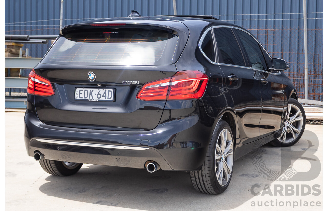 6/2015 BMW 225i Active Tourer Sport Line FWD F45 4D Wagon Black Sapphire Metallic Turbo 2.0L