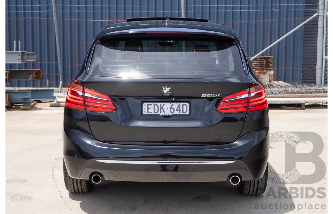 6/2015 BMW 225i Active Tourer Sport Line FWD F45 4D Wagon Black Sapphire Metallic Turbo 2.0L