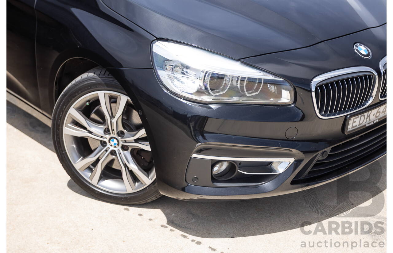 6/2015 BMW 225i Active Tourer Sport Line FWD F45 4D Wagon Black Sapphire Metallic Turbo 2.0L