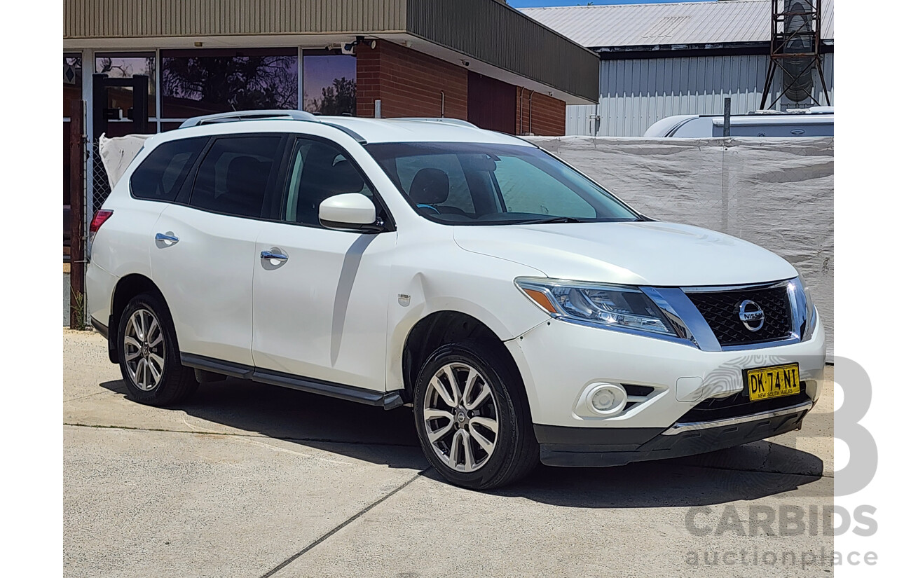 6/2014 Nissan Pathfinder ST (4x2) R52 4d Wagon White 3.5L