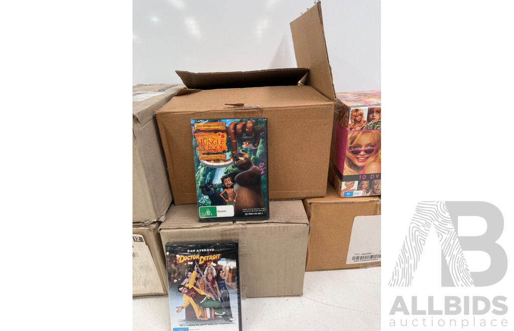 6x Boxes of Assorted DVDS