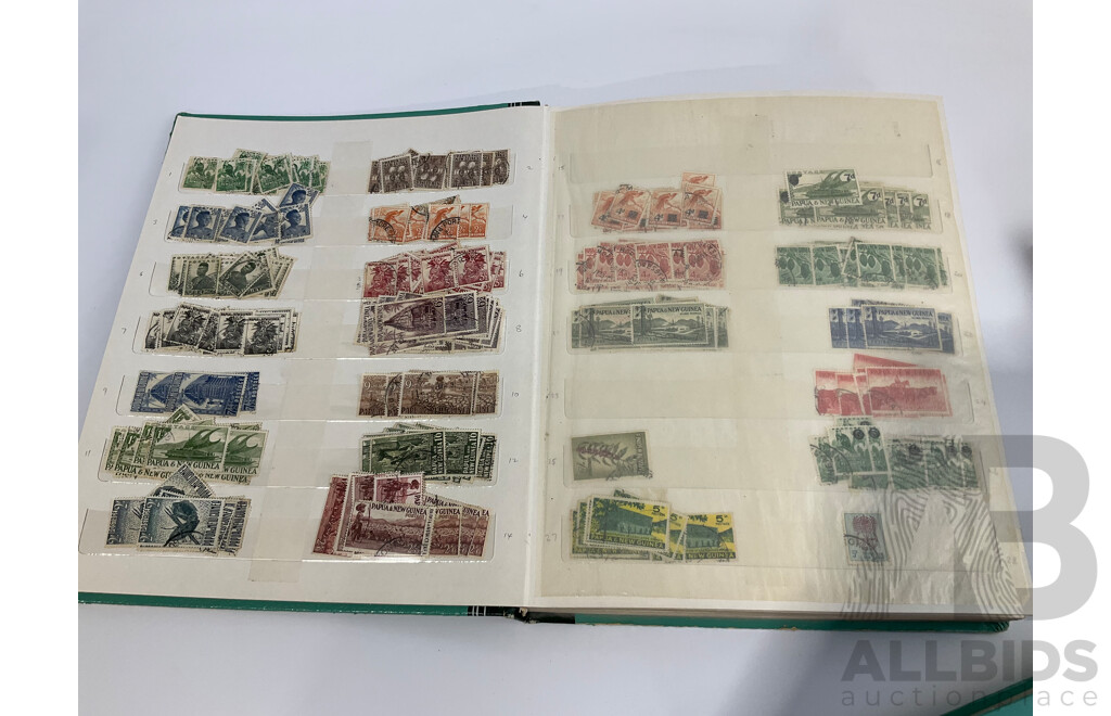 Three Albums of Papua New Guinea Stamps, Examples Spanning 1951 to 2003