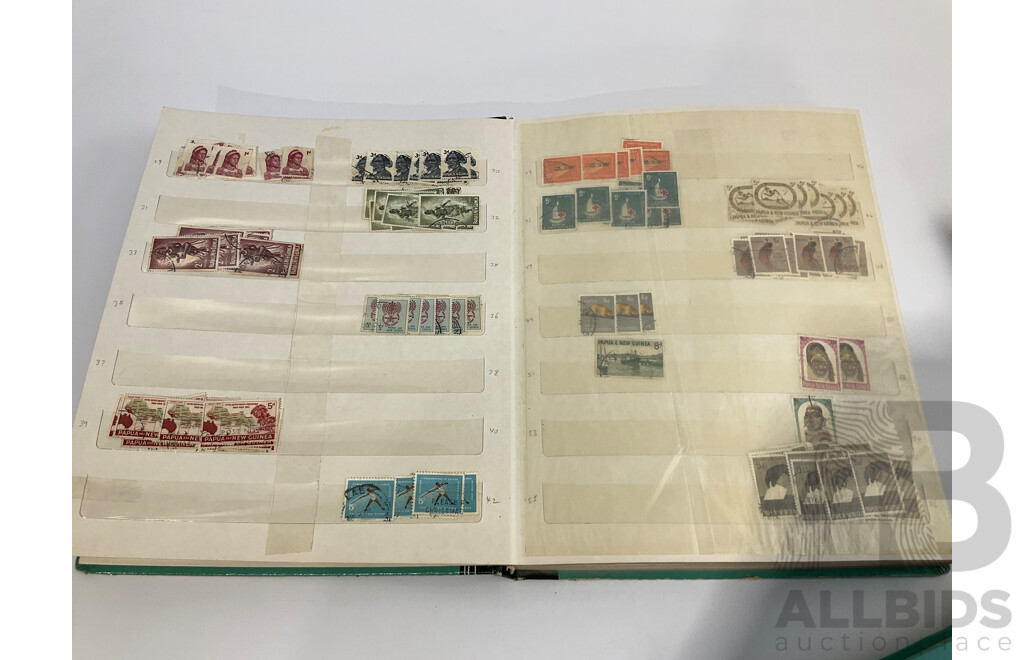 Three Albums of Papua New Guinea Stamps, Examples Spanning 1951 to 2003