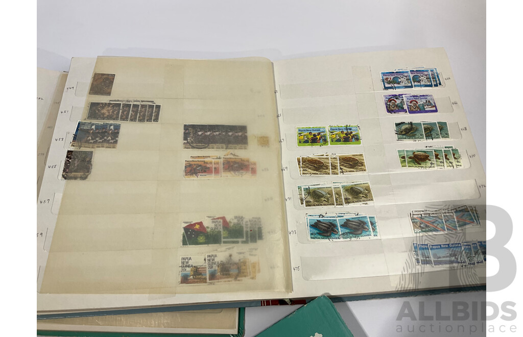 Three Albums of Papua New Guinea Stamps, Examples Spanning 1951 to 2003