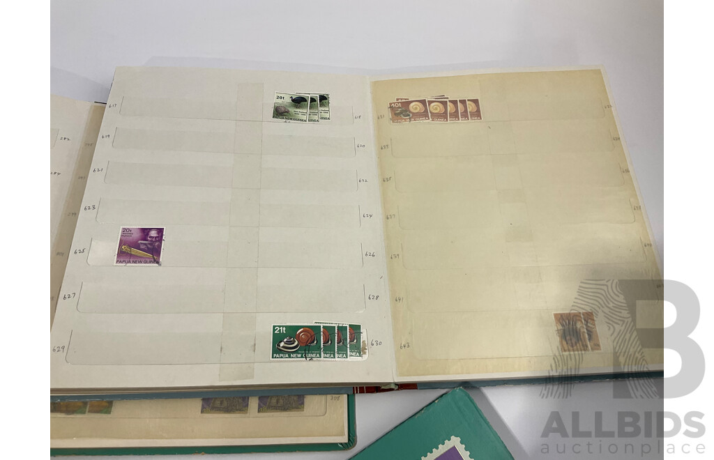 Three Albums of Papua New Guinea Stamps, Examples Spanning 1951 to 2003