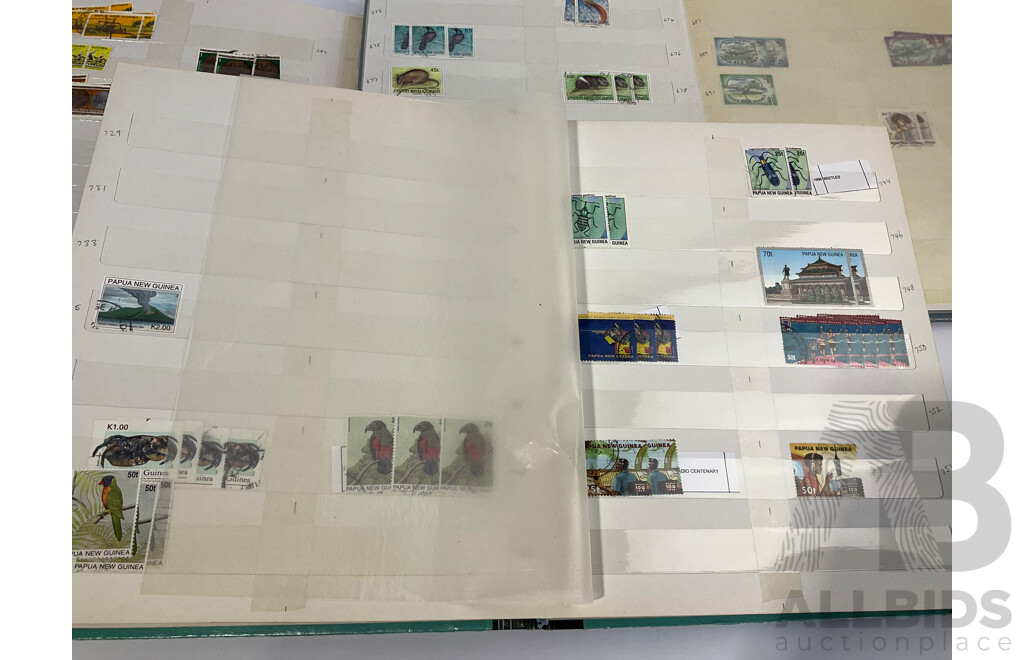 Three Albums of Papua New Guinea Stamps, Examples Spanning 1951 to 2003
