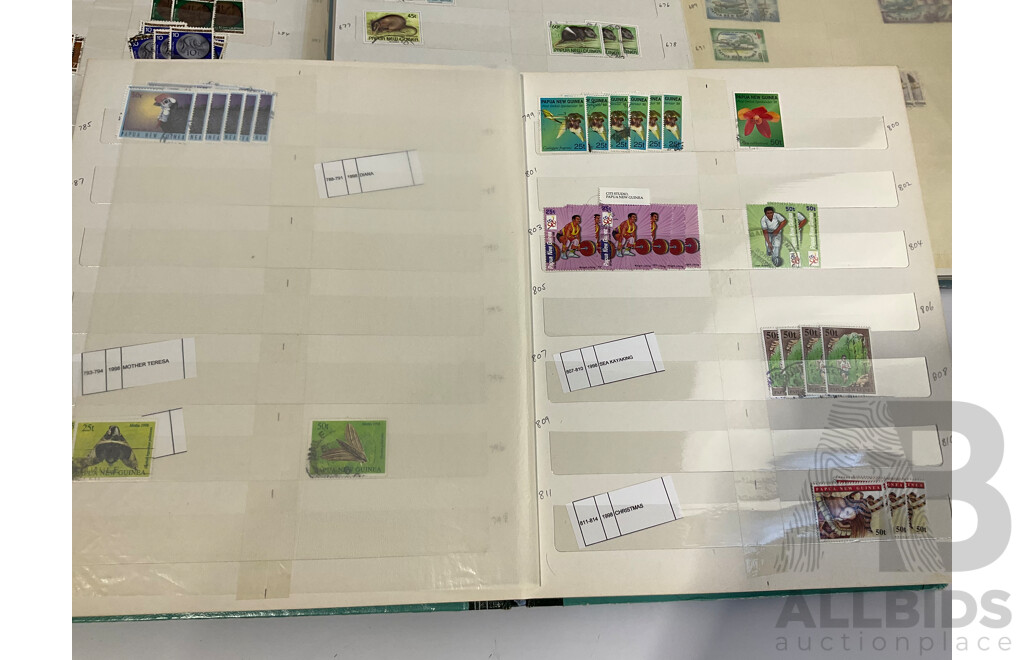 Three Albums of Papua New Guinea Stamps, Examples Spanning 1951 to 2003