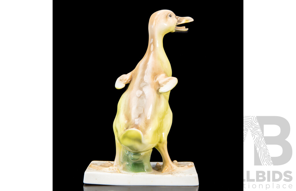 Porcelain Figure of a Wading Duck by Rosenthal, Germany