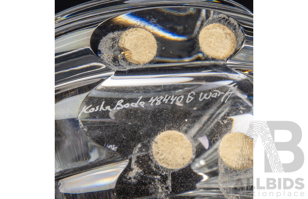 Orrefores Trumpet Vase Togeather with Kosta Boda Art Glass Vase