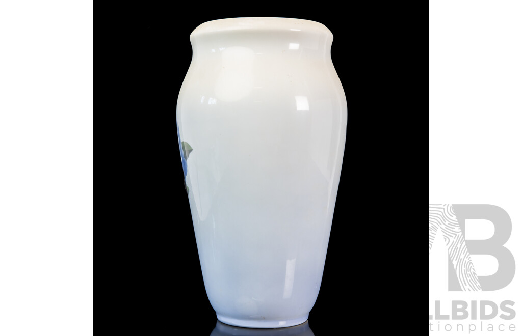 Large Glazed Floral Royal Copenhagen Vase