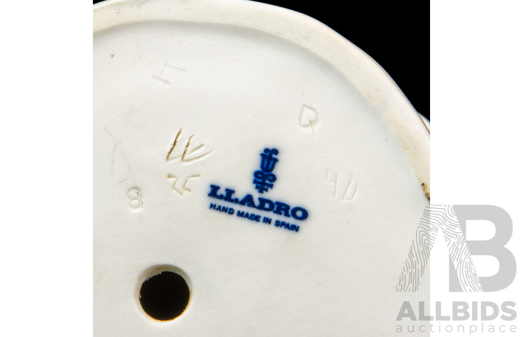 Pair of Lladro Porcelain Farm Girl Figures