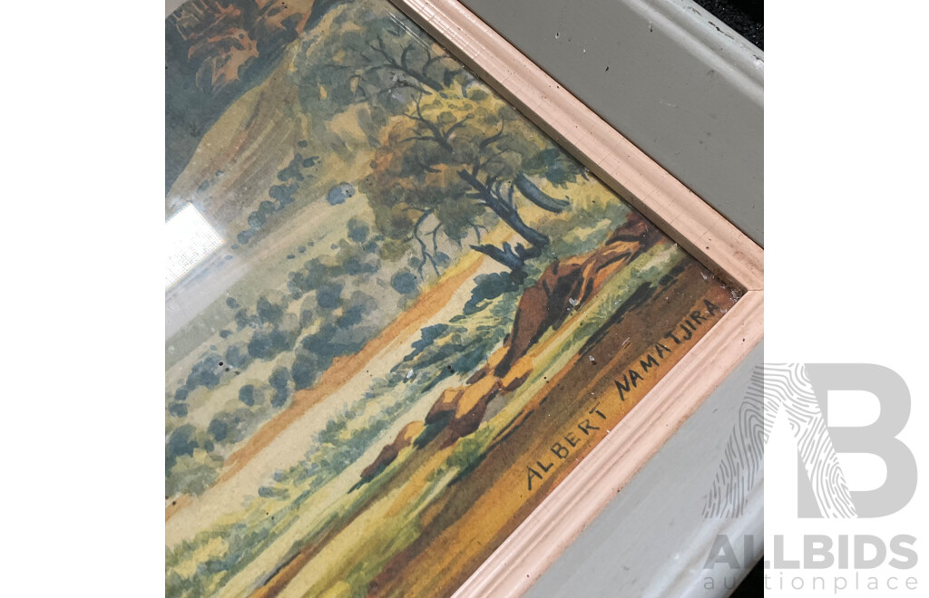 Vintage Albert Namatjira Print Together with Other Vintage Prints Including Renoir - Lot of 4