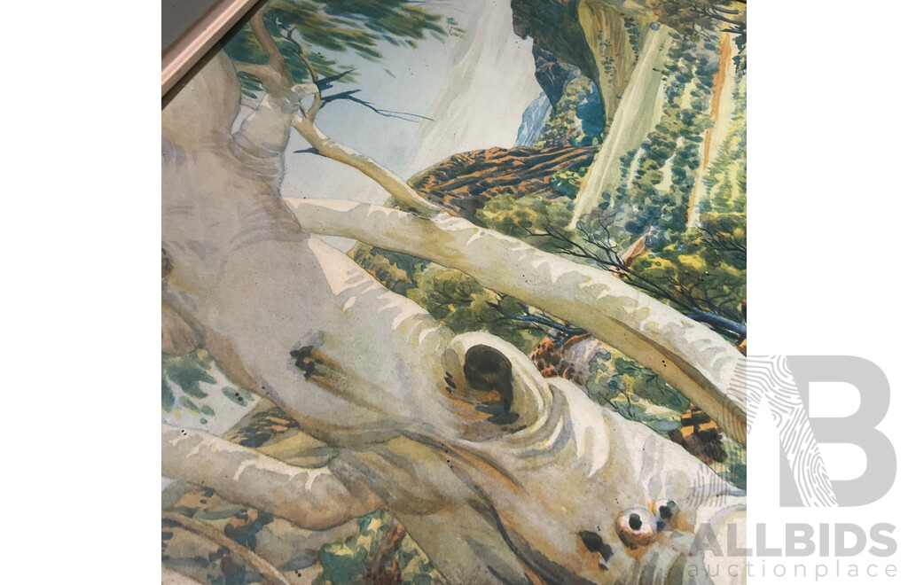 Vintage Albert Namatjira Print Together with Other Vintage Prints Including Renoir - Lot of 4