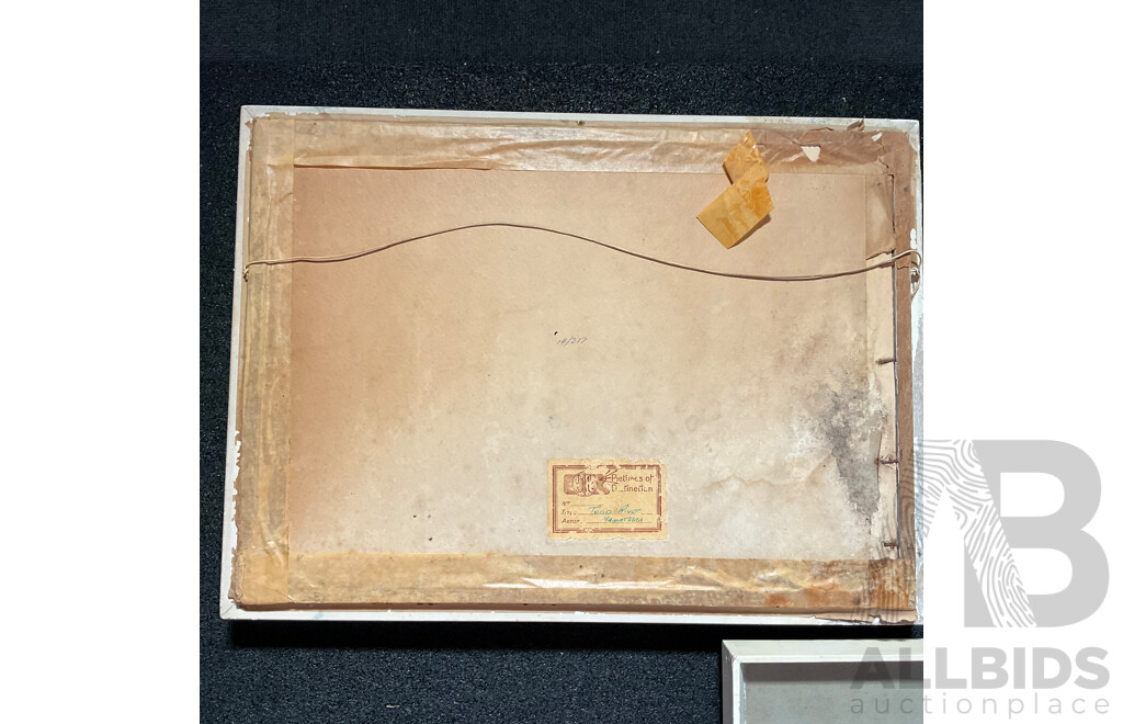 Vintage Albert Namatjira Print Together with Other Vintage Prints Including Renoir - Lot of 4