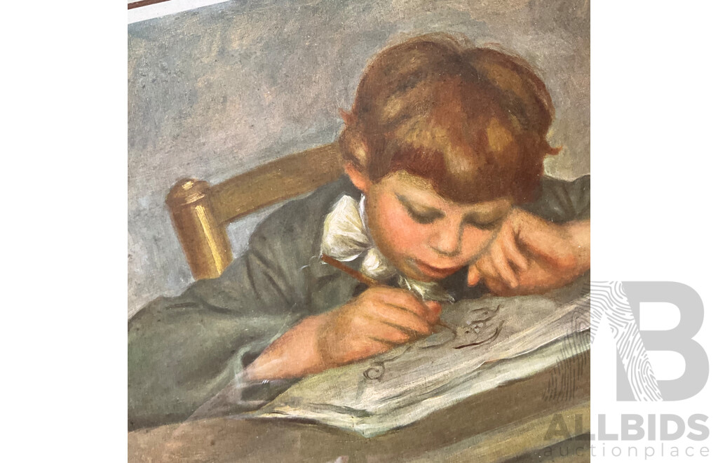 Vintage Albert Namatjira Print Together with Other Vintage Prints Including Renoir - Lot of 4