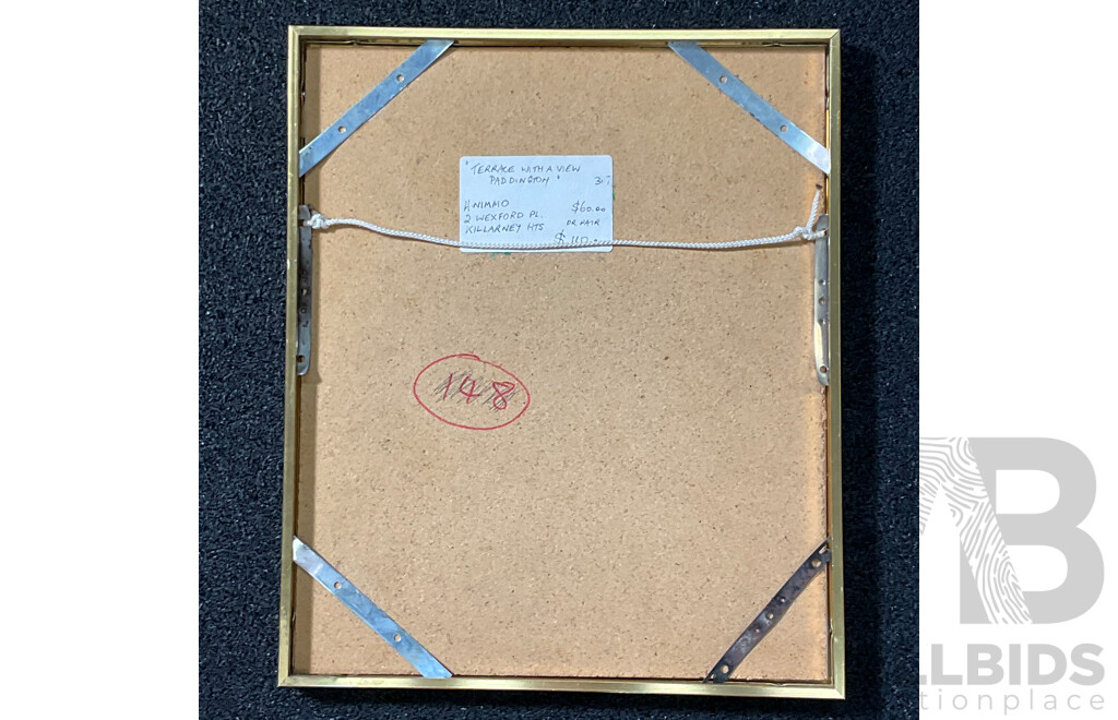 H. Nimmo ''Paddington''  Watercolor, 32 x 27 cm (frame), Lane ''Hunters Hill'' and ''Bailmain'' Oil on Board, 17 x 19 cm (frame) - Lot of 4