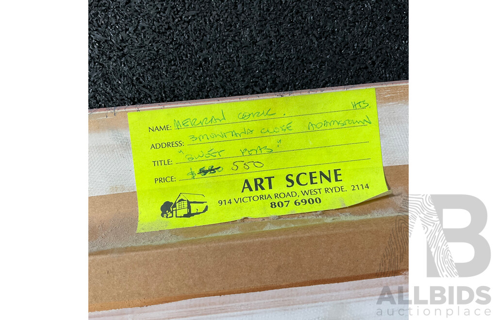 Merran Cork (1945- ) ''Sweat Peas'' Oil on Board, 53 x 63 Cm (frame)